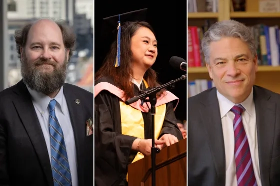 From left: Jonas Wright, Chong Li, and David Stull.