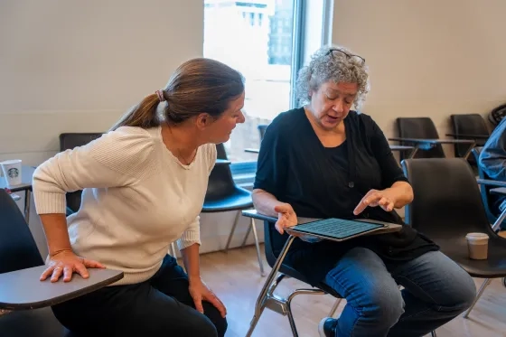 From left: Cordula Merks and Kay Stern.