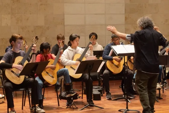 SFCM Guitar Department Chair conducts Summer@SFCM students.