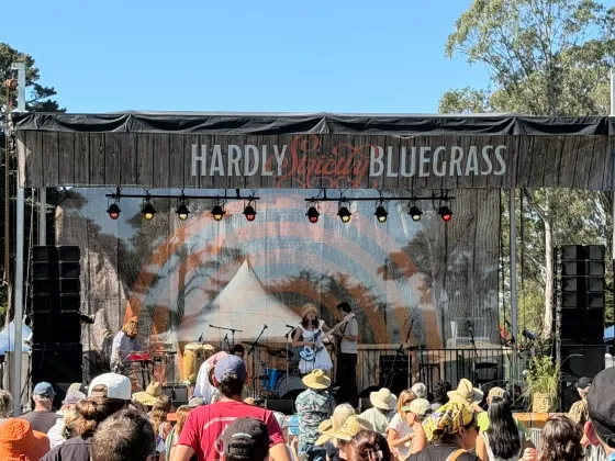 Lily Bogas' band Seldon performs at Hardly Strictly Bluegrass 2026.