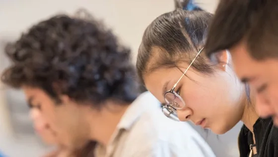 SFCM Students working in a classroom