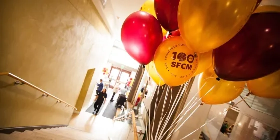 Baloons for the San Francisco Conservatory of Music's centennial celebration 