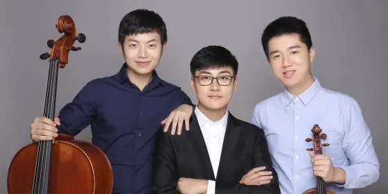 A violinist, a pianist, and a cellist