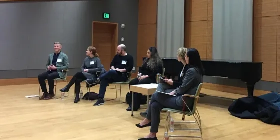 A panel of San Francisco Conservatory of Music alum in discussion
