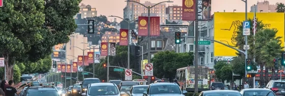 A photo of SFCM street pole banners