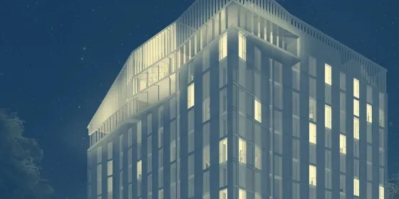 Bowes Center at Night