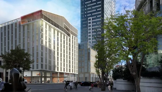 A rendering of San Francisco Conservatory of Music's new Ute and William K. Bowes, Jr. Center for Performing Arts