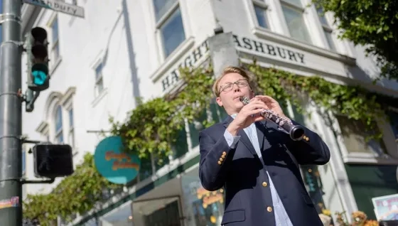 Oboeist at Haight and Ashbury