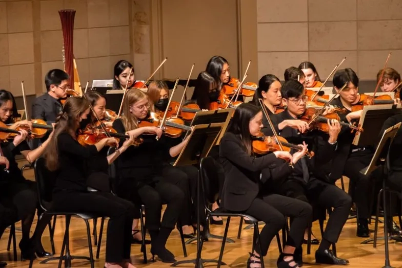 Orchestra violin performance