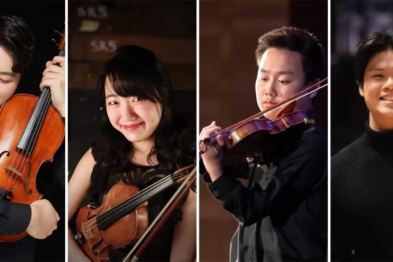 headshots of the four attending students