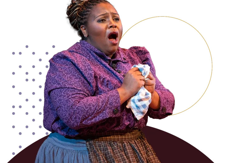 a vocalist sings during an opera performance