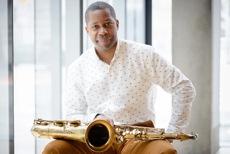 Jason Hainsworth and his Selmer Mark VI.