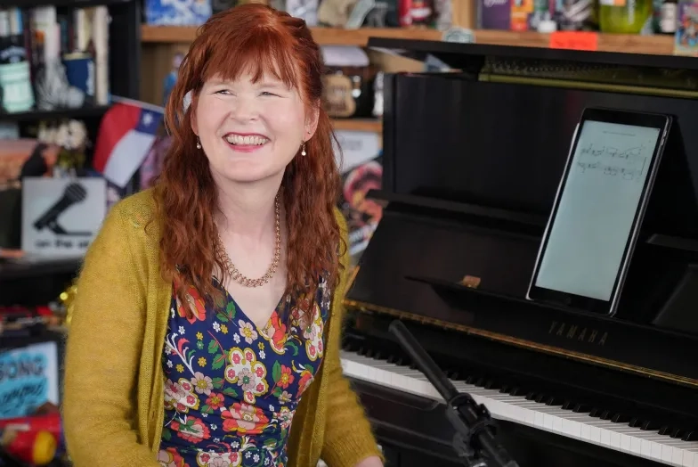 Sarah Cahill at NPR. (Credit: Michael Zamorra)