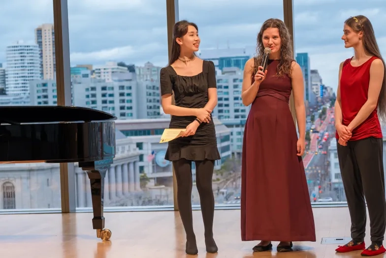 SFCM students Cesonia Da Rosa, Hannah Schafer, Zoe Yost.