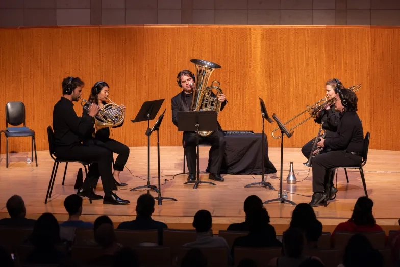 A brass choir performs at SFCM's 2024 Convocation. A brass choir performs at SFCM's 2024 Convocation.