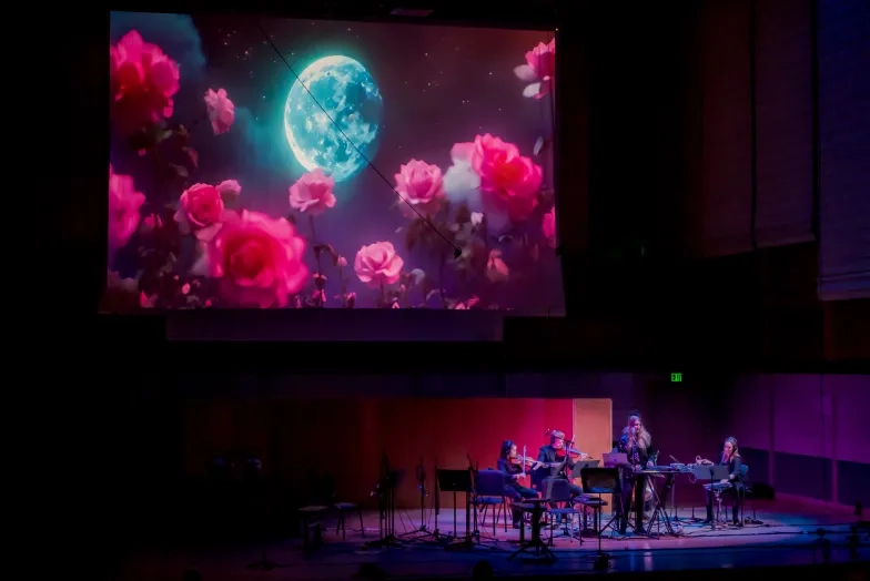 Projections featured in the final performance of the night.