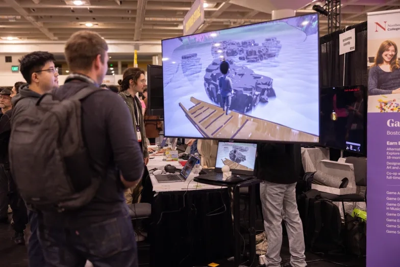 Game design booth at the Game Developers Conference