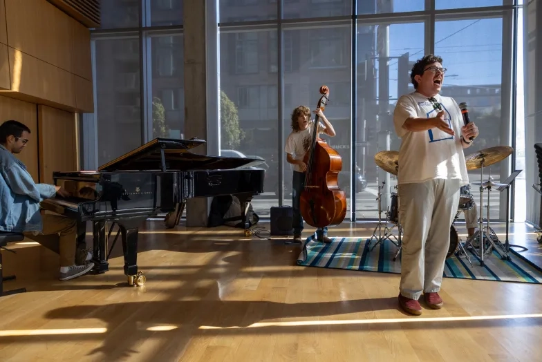 SFCM jazz students perform in the Bowes Center.