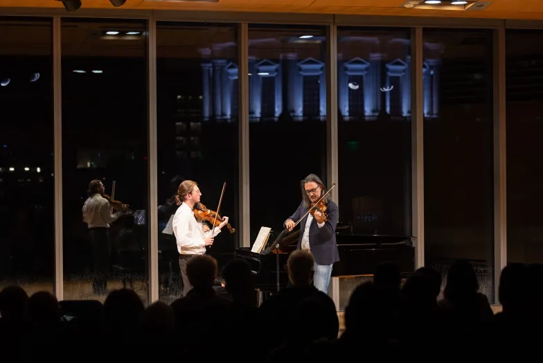 Leonidas Kavakos gives a masterclass in the Barbro Osher Recital Hall.