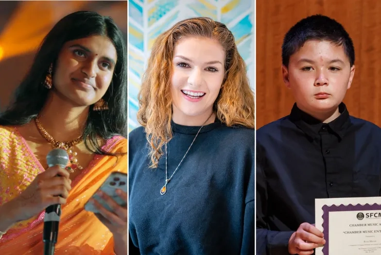 From left: Mallika Suryadevar, Jenna Toler, and Ryan Miller.