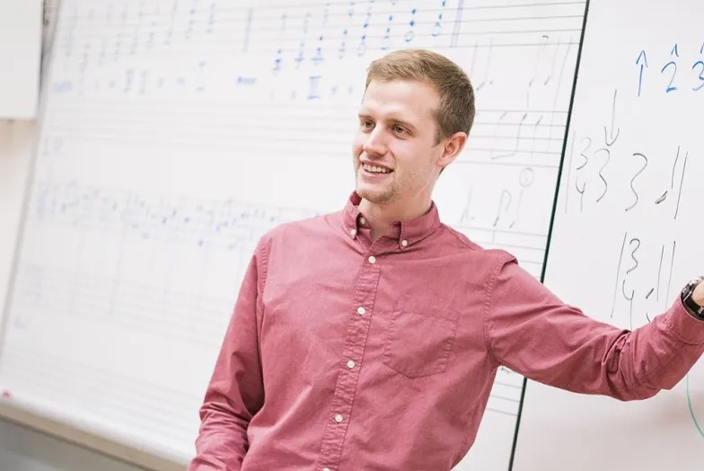 Harry Whitney teaching course on Music to SFCM COntinuing Education Students