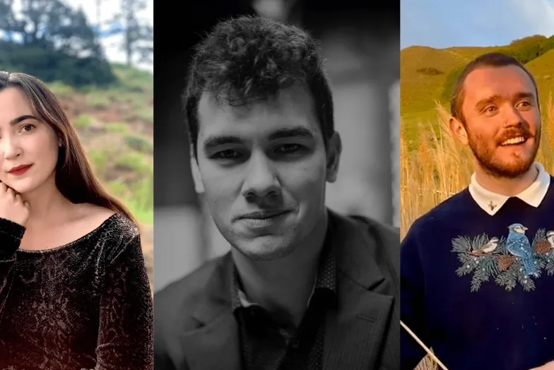 SFCM students Jarron Carlson ’22, Pierre Fontaine ’21, and Tamara McLeod ’21