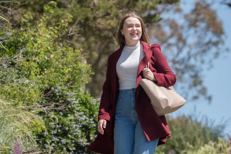 SFCM student Emilia Perrotta '24 outside in San Franciso.