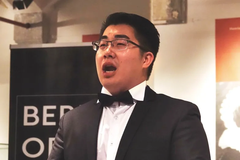 A photo of SFCM student Ente Chang at the Berlin Opera Academy