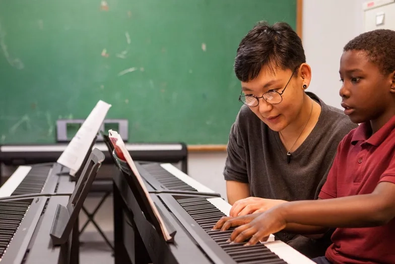 Student Working as Part of the Koret Program