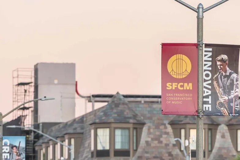 A photo of SFCM banners in San Francisco