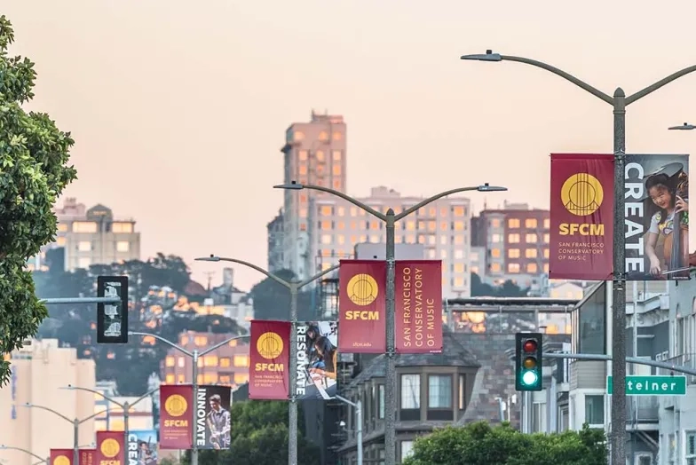SFCM banners around San Francisco