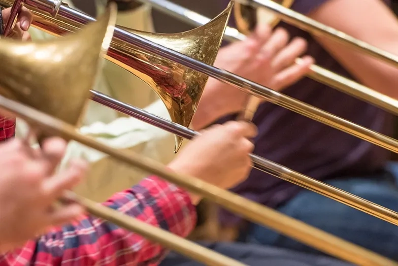 generic brass trombone horn rehearsal