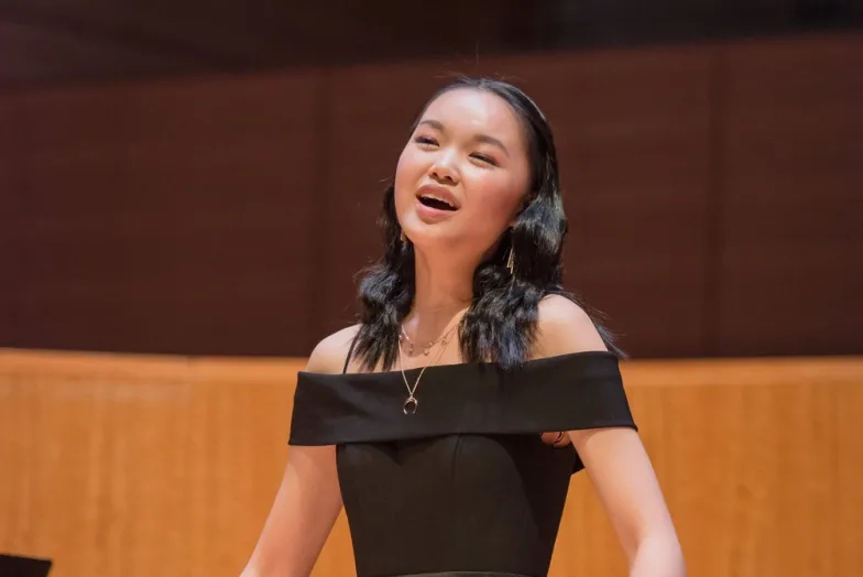 A Pre-College voice student at SFCM.