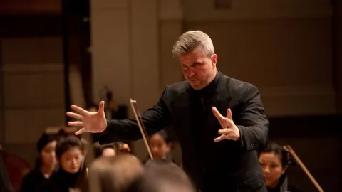 Edwin Outwater Conducting Close Up