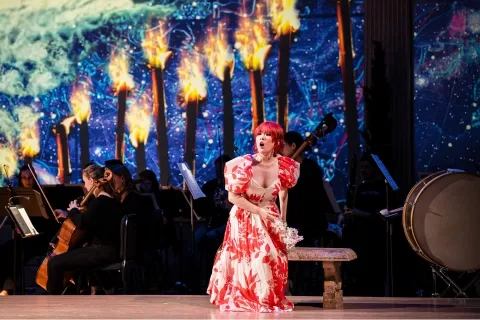 A student perform at SFCM's Opera Artist Diploma Showcase.