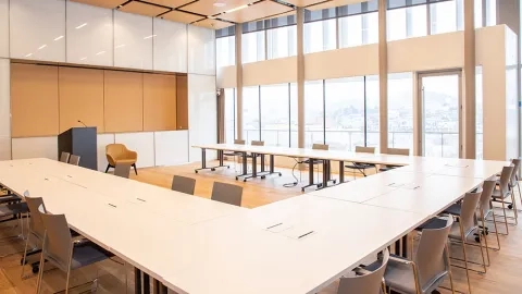 Meeting set up Foo Family Reading Room