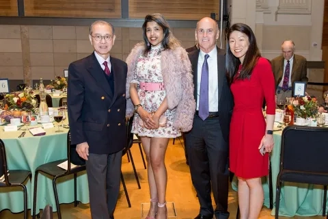 Tim Foo and others at Fanfare Lunch 2018 in Caroline H. Hume Concert Hall at 50 Oak St. campus