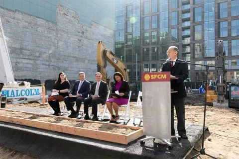 The Groundbreaking of the Bowes Center