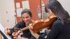 Violin Cordula Merks teacher with student strings