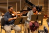 Black Student Union members rehearse in SFCM's Studio G.