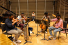 A string quartet rehearses for a concert put on by SFCM's Black Student Union.