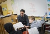 CIS Conservatory in the Schools Presidio Middle Schools Abshir Miller guitarist teaching students